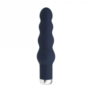 Vibrador de silicona acanalado